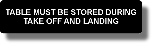Table Must Be Stored During Takeoff And Landing