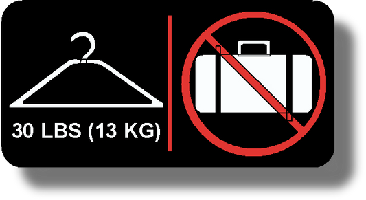 30 Lbs (13 Kg) No Baggage