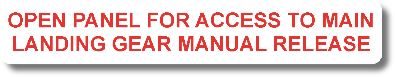 Open Panel For Access To Main Landing Gear Manual Release