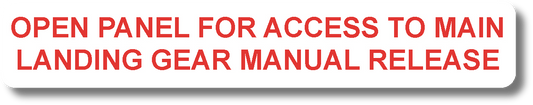 Open Panel For Access To Main Landing Gear Manual Release