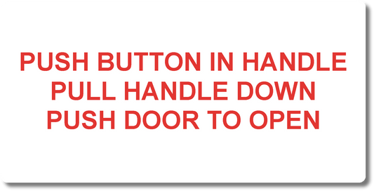Push Button In Handle Pull Handle Down Push Door To Open