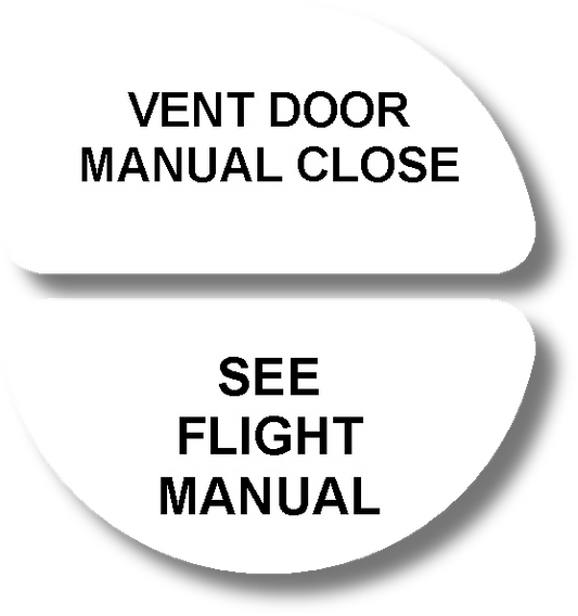 Vent Door Manual Close See Flight Manual