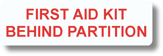 First Aid Kit Behind Partition