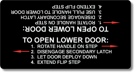 TO OPEN LOWER DOOR: