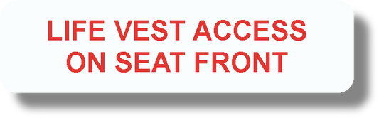 Life Vest Access On Seat Front