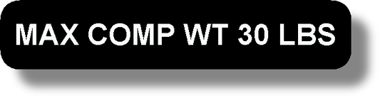 Max Compt Wt 30 Lbs